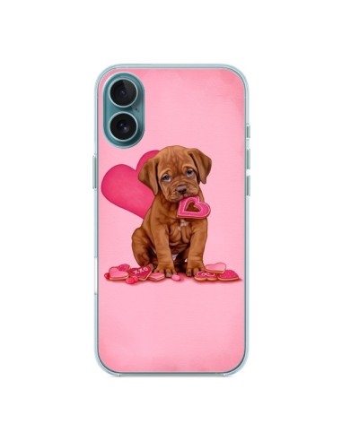 Coque iPhone 16 Plus Chien Dog Gateau Coeur Love - Maryline Cazenave