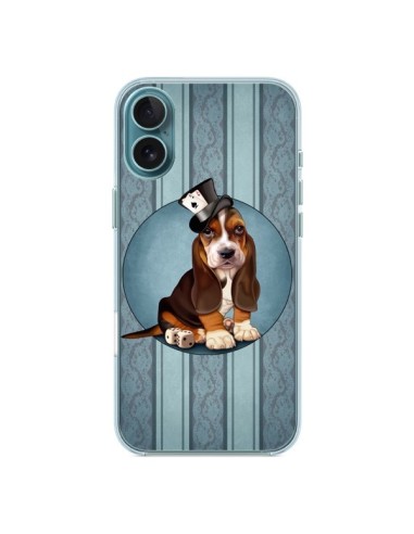 Cover iPhone 16 Plus Cane Jeu Poket Cartes - Maryline Cazenave