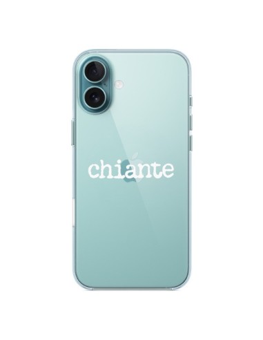 Coque iPhone 16 Plus Chiante Blanc Transparente - Maryline Cazenave