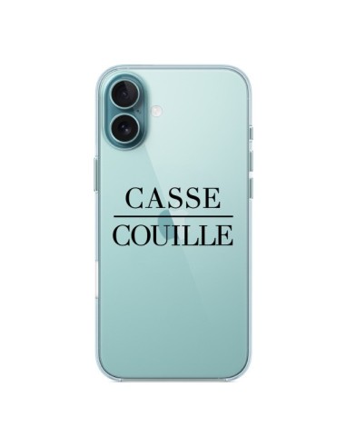 Coque iPhone 16 Plus Casse Couille Transparente - Maryline Cazenave