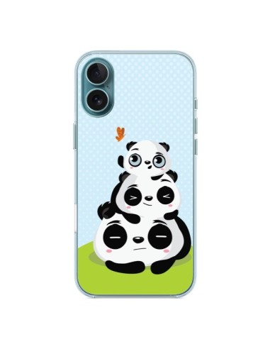 Coque iPhone 16 Plus Panda Famille - Maria Jose Da Luz