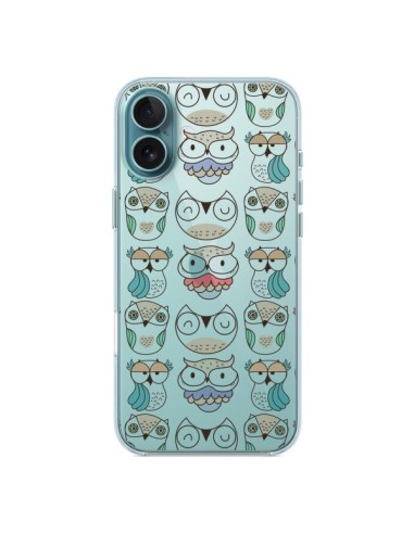 Coque iPhone 16 Plus Chouettes Owl Hibou Transparente - Maria Jose Da Luz