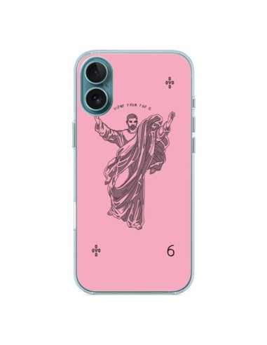 Coque iPhone 16 Plus God Pink Drake Chanteur Jeu Cartes - Mikadololo