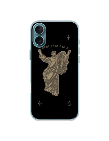 Coque iPhone 16 Plus God Black Drake Chanteur Jeu Cartes - Mikadololo