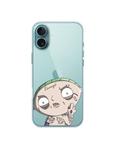 Coque iPhone 16 Plus Stewie Joker Suicide Squad Transparente - Mikadololo