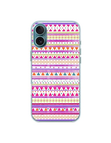 Coque iPhone 16 Plus Bandana Rose Azteque - Monica Martinez