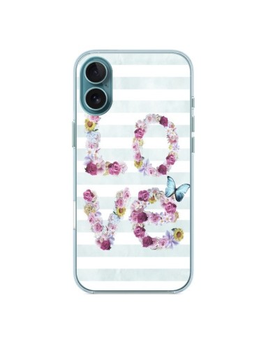 Coque iPhone 16 Plus Love Fleurs Flower - Monica Martinez