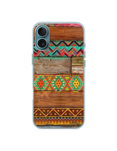 Coque iPhone 16 Plus Indian Wood Bois Azteque - Maximilian San