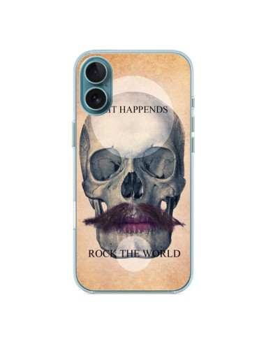 Coque iPhone 16 Plus Rock Skull Tête de Mort - Maximilian San