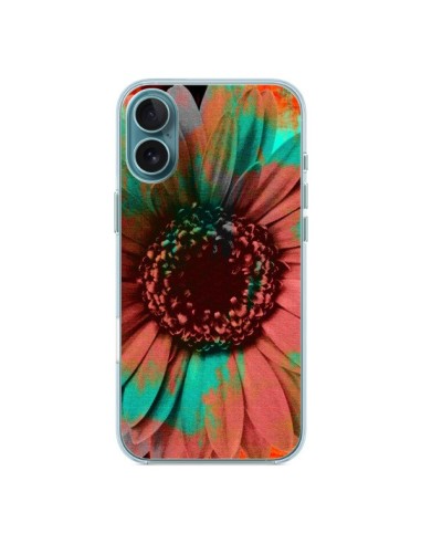 Coque iPhone 16 Plus Tournesol Lysergic Flower - Maximilian San