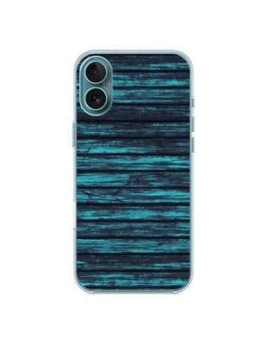 Coque iPhone 16 Plus Blue Moon Wood Bois - Maximilian San