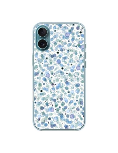 Coque iPhone 16 Plus Cosmic Bubbles Blue - Ninola Design