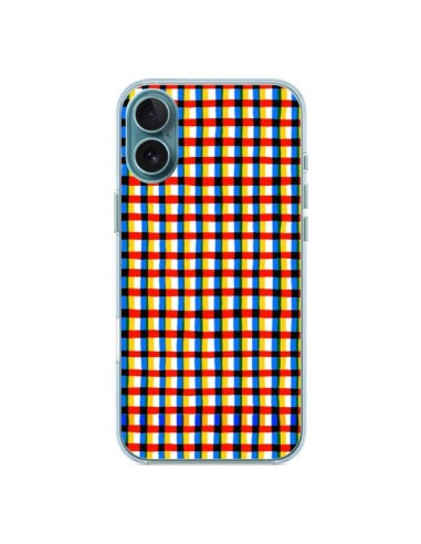 Coque iPhone 16 Plus Crossed Eyes Lines Red - Ninola Design