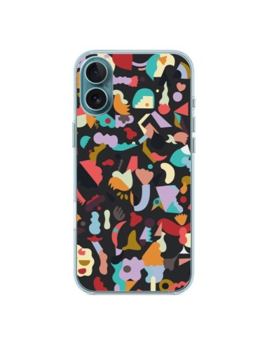 Coque iPhone 16 Plus Dreamy Animal Shapes Black - Ninola Design