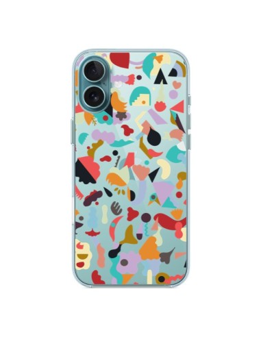 Coque iPhone 16 Plus Dreamy Animal Shapes White - Ninola Design