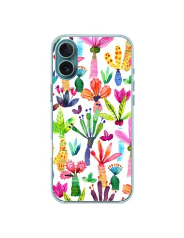 Coque iPhone 16 Plus Overlapped Watercolor Dots - Ninola Design