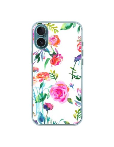 Cover iPhone 16 Plus Pioggia Nuvole Blu - Ninola Design