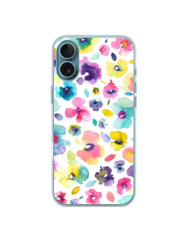 Cover iPhone 16 Plus Fiori Colorati Pittura - Ninola Design