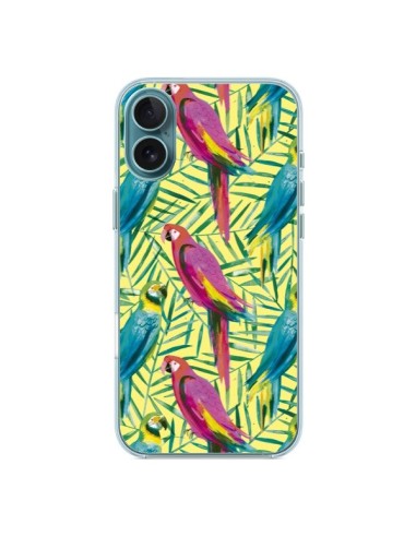 Coque iPhone 16 Plus Tropical Monstera Leaves Multicolored - Ninola Design