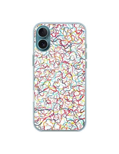 Cover iPhone 16 Plus Water Drawings Bianco - Ninola Design