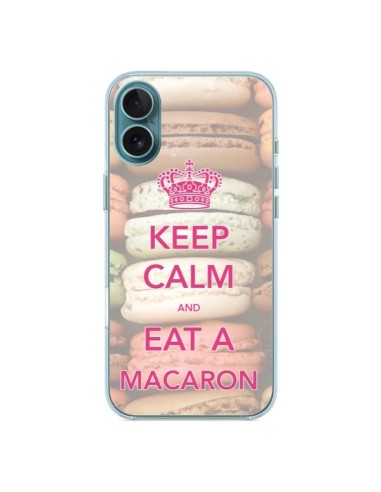 Coque iPhone 16 Plus Keep Calm and Eat A Macaron - Nico