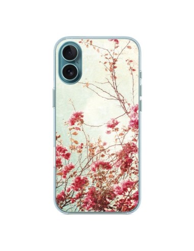 Coque iPhone 16 Plus Fleur Vintage Rose - Nico