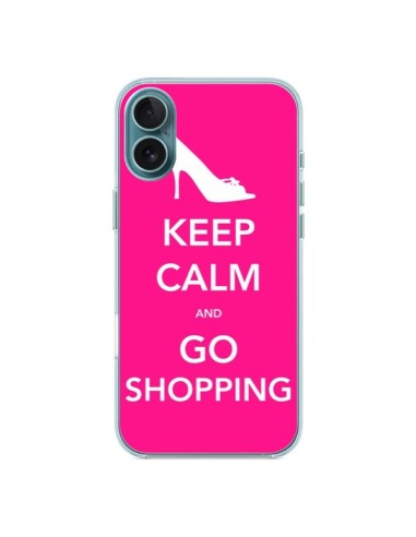 Coque iPhone 16 Plus Keep Calm and Go Shopping - Nico