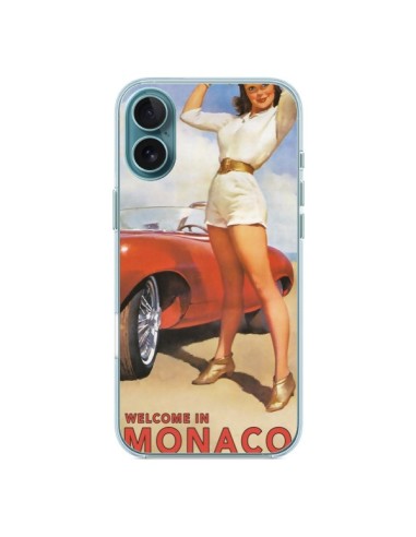 Coque iPhone 16 Plus Welcome to Monaco Vintage Pin Up - Nico