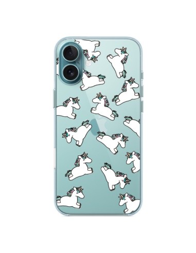 Coque iPhone 16 Plus Licorne Crinière Transparente - Nico