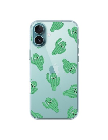 Coque iPhone 16 Plus Chute de Cactus Smiley Transparente - Nico