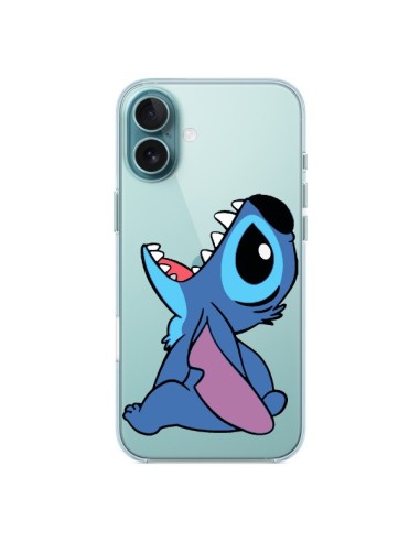 Coque iPhone 16 Plus Stitch de Lilo et Stitch Transparente