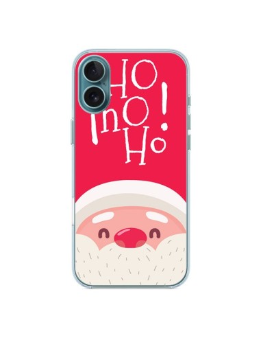 Cover iPhone 16 Plus Babbo Natale Oh Oh Oh Rosso - Nico