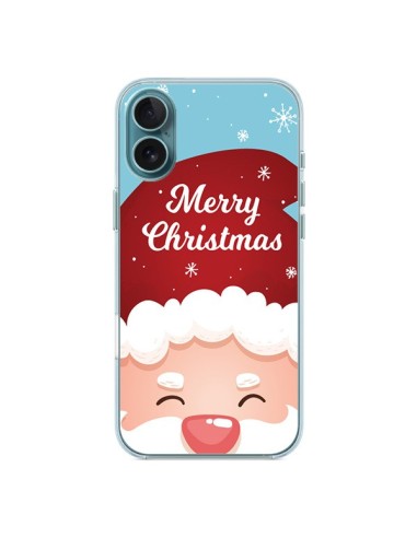 Coque iPhone 16 Plus Bonnet du Père Noël Merry Christmas - Nico