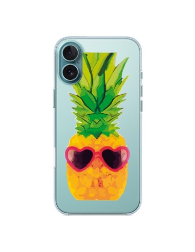 Coque iPhone 16 Plus Ananas à lunette transparente - Nico