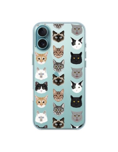 Coque iPhone 16 Plus Chats Transparente - Pet Friendly