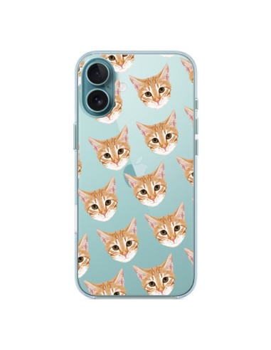 Coque iPhone 16 Plus Chats Beige Transparente - Pet Friendly