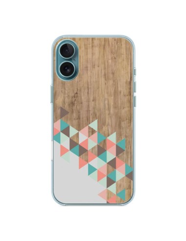 Coque iPhone 16 Plus Wood Bois Azteque Triangles Archiwoo - Pura Vida