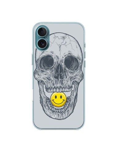 Coque iPhone 16 Plus Smiley Face Tête de Mort - Rachel Caldwell