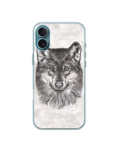 Coque iPhone 16 Plus Loup Gris - Rachel Caldwell