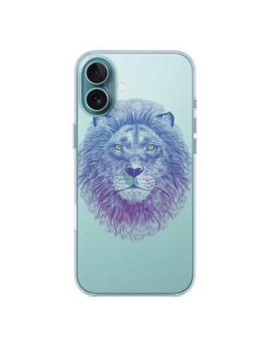 Coque iPhone 16 Plus Lion Animal Transparente - Rachel Caldwell