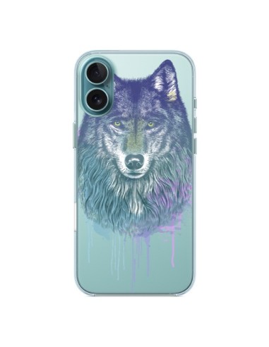 Coque iPhone 16 Plus Loup Wolf Animal Transparente - Rachel Caldwell