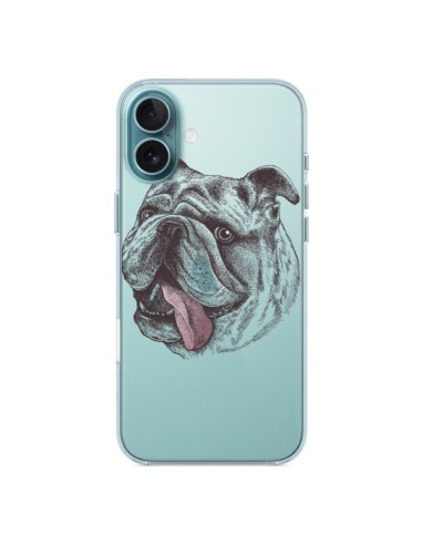 Coque iPhone 16 Plus Chien Bulldog Dog Transparente - Rachel Caldwell