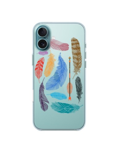 Coque iPhone 16 Plus Plume Feather Couleur Transparente - Rachel Caldwell