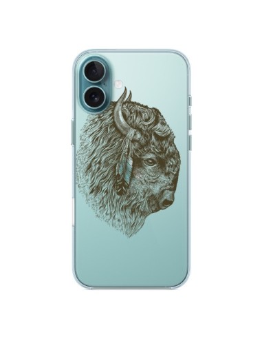 Coque iPhone 16 Plus Buffalo Bison Transparente - Rachel Caldwell