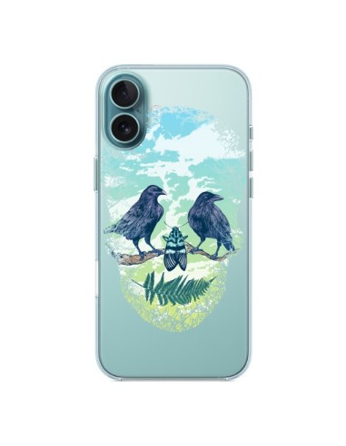 Coque iPhone 16 Plus Tête de Mort Nature Transparente - Rachel Caldwell