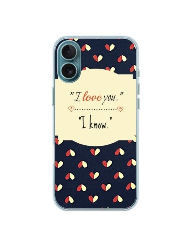 Coque iPhone 16 Plus I love you - R Delean