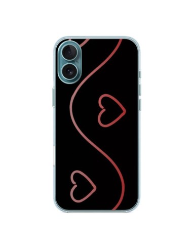 Coque iPhone 16 Plus Coeur Love Rouge - R Delean