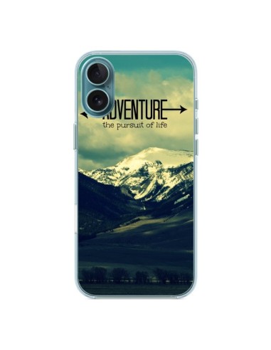 Coque iPhone 16 Plus Adventure the pursuit of life Montagnes Ski Paysage - R Delean