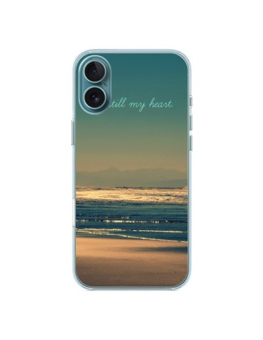 Coque iPhone 16 Plus Be still my heart Mer Sable Beach Ocean - R Delean