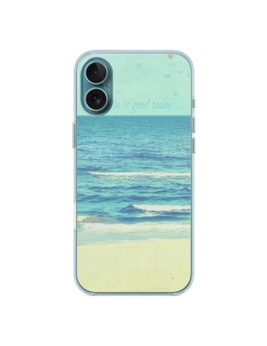 Coque iPhone 16 Plus Life good day Mer Ocean Sable Plage Paysage - R Delean